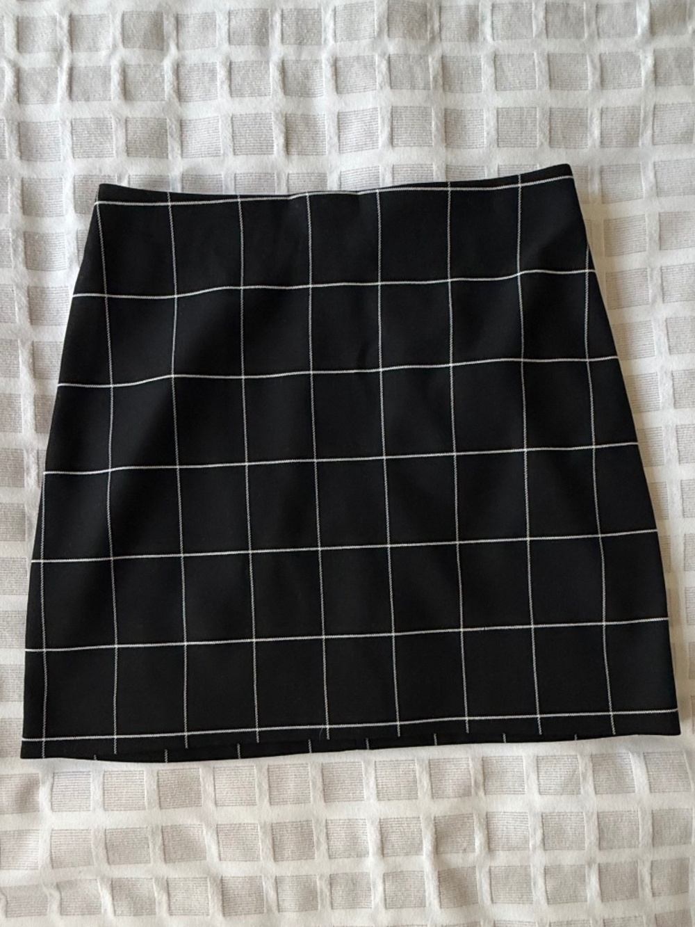 Black & White Check Skirt